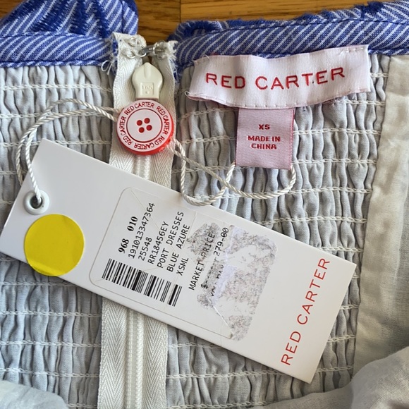 NWT Red Carter off the shoulder embroidered dress - Picture 8 of 11